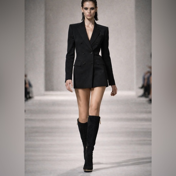 Tory Burch Suede Boots with Gold Accents - Picture 2 of 14